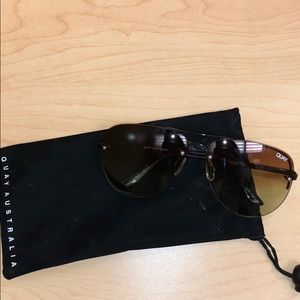 Quay black aviator sunglasses